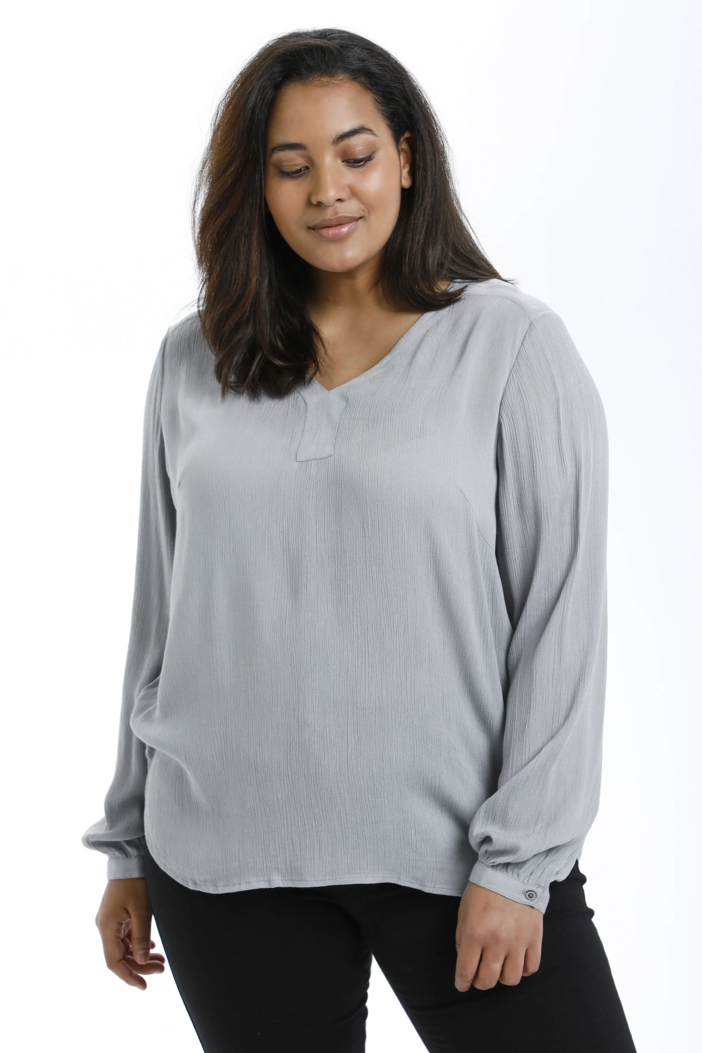 Bluse i crepe-viscose fra Kaffe Curve - Image 4